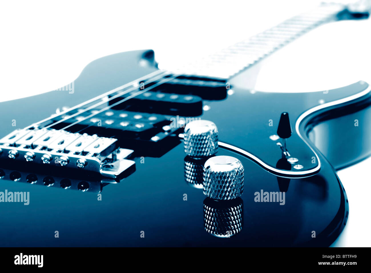 Guitarra eléctrica closeup Foto de stock
