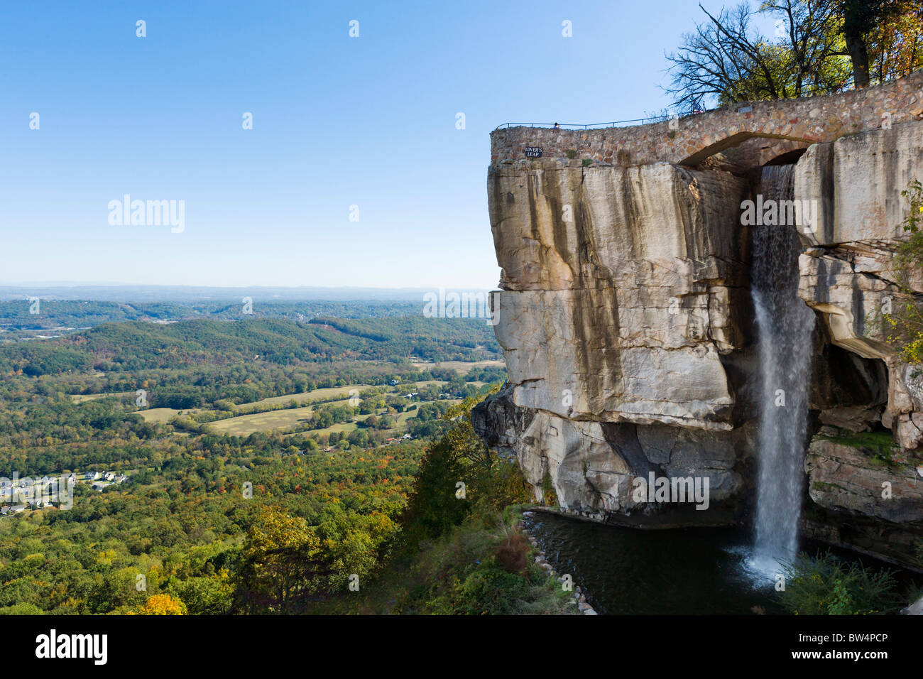 Lover's Leap en Rock City Gardens en Lookout Mountain, Georgia, cerca de Chattanooga, Tennessee, EE.UU. Foto de stock