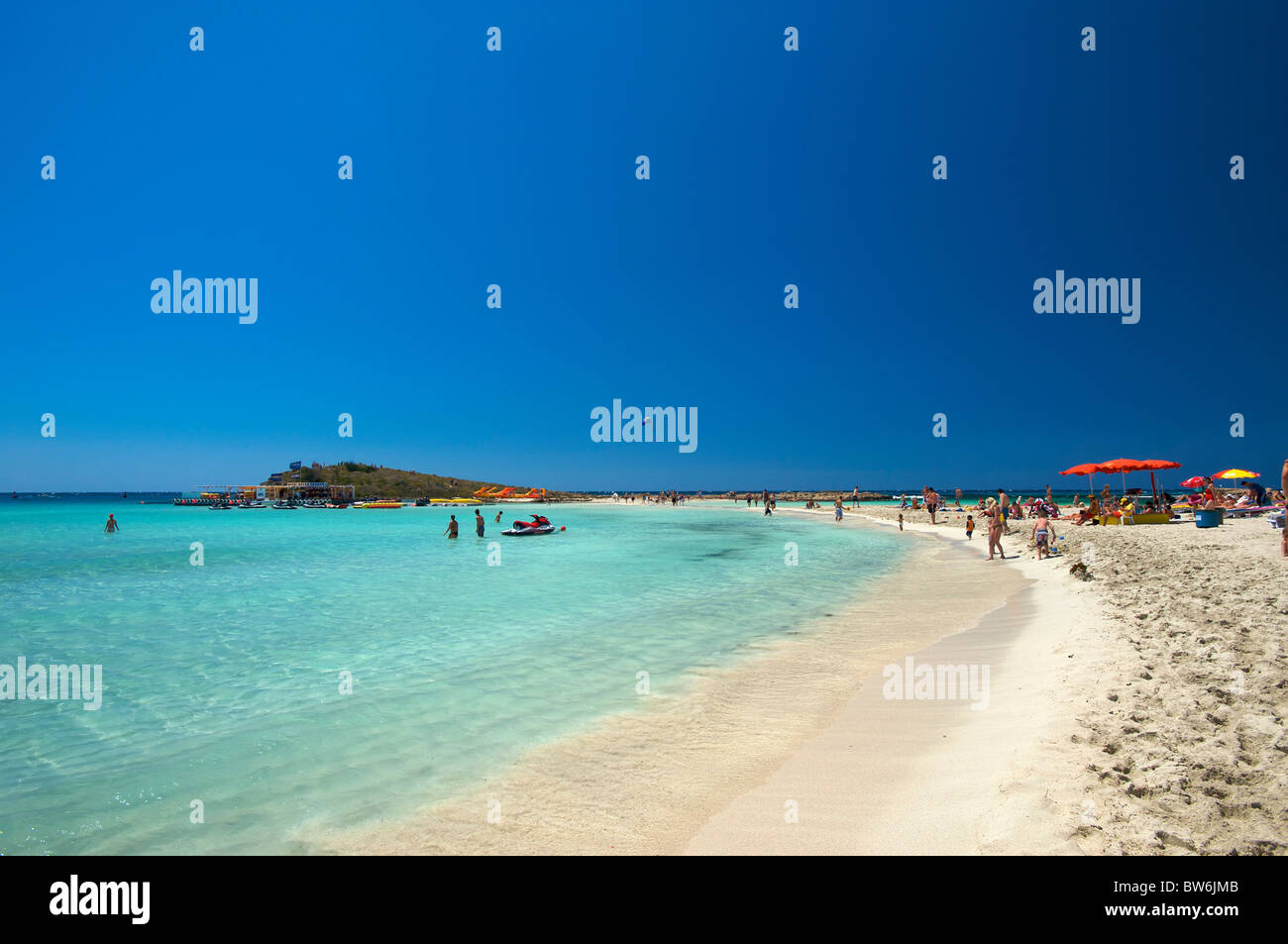 Nissi Beach, Ayia Napa, República de Chipre Foto de stock