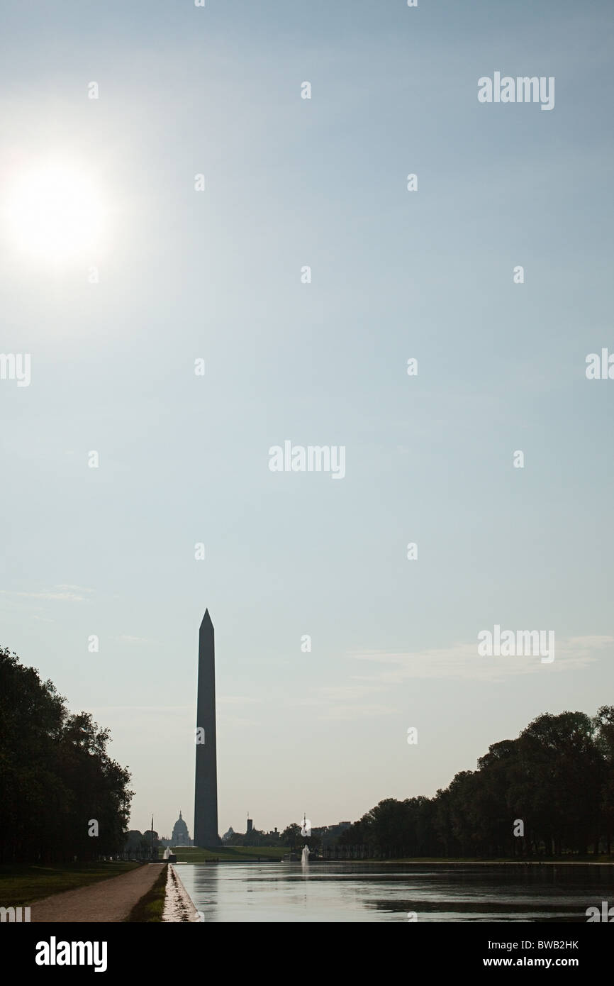 El Monumento a Washington, en Washington DC, EE.UU. Foto de stock