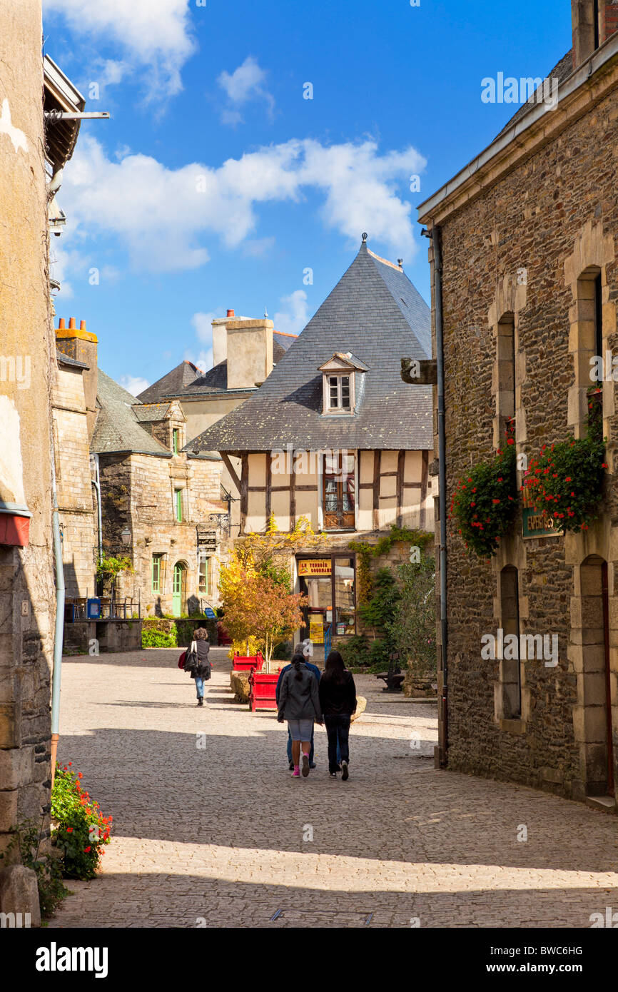 Rochefort en Terre, Village, Francia - Morbihan, Bretaña, Francia Foto de stock