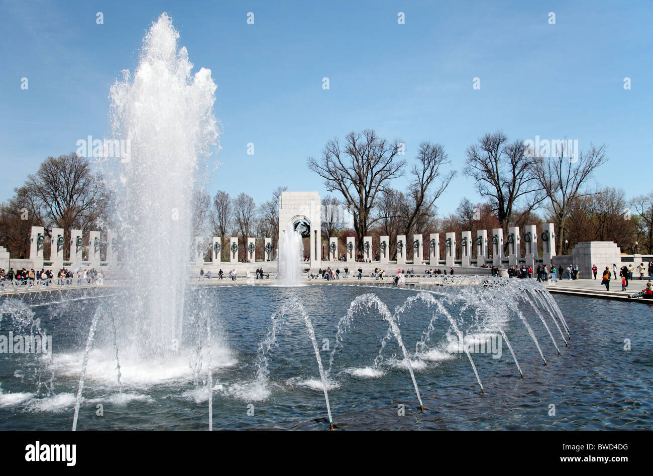 La Segunda Guerra Mundial memorial National Mall de Washington DC. Foto de stock