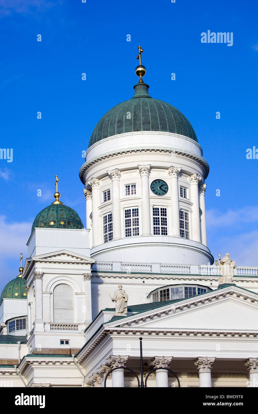 Plaza del Senado la catedral de Helsinki, Finlandia Foto de stock