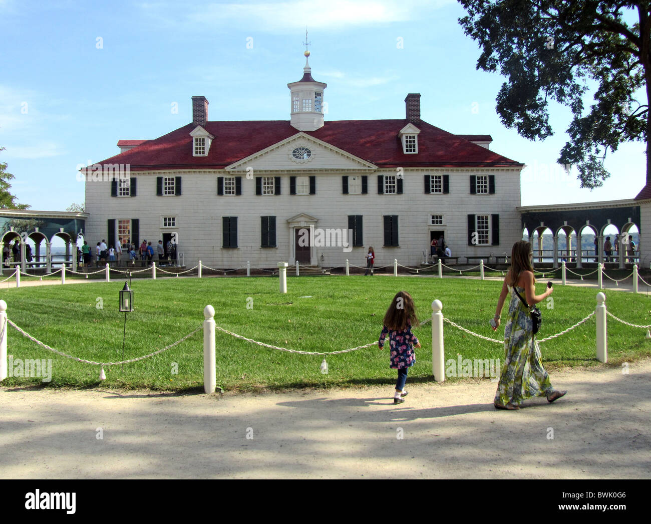 Plantación de Mount Vernon, el hogar de George Washington, el primer Presidente de los Estados Unidos, Virginia, Estados Unidos Foto de stock