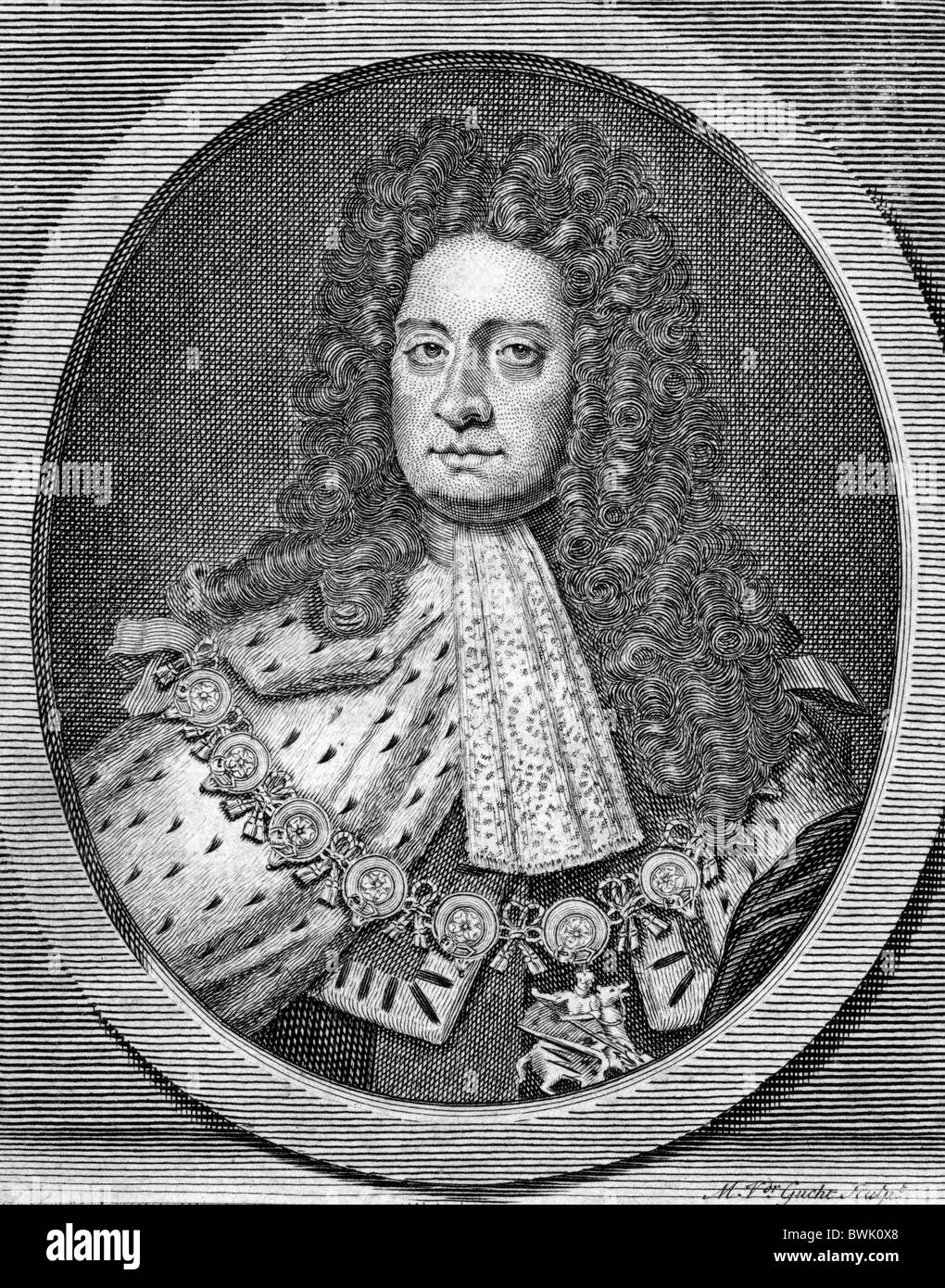 El rey Jorge II de Inglaterra 1683 - 1760. Foto de stock