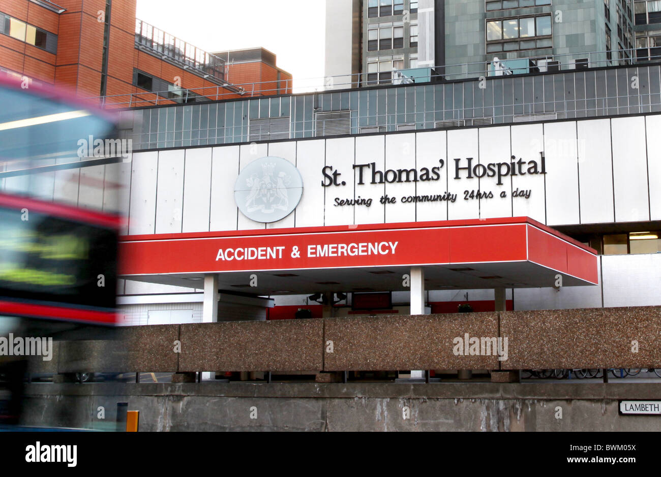 St Thomas' Hospital, Londres Foto de stock