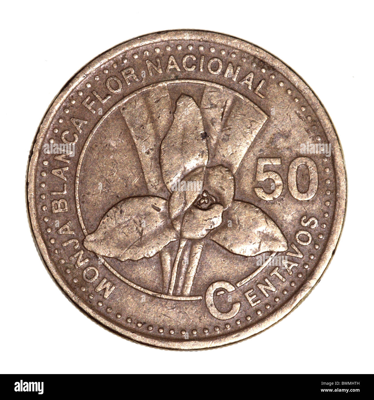 Moneda guatemalteca 50 Centavos Fotografía de stock Alamy