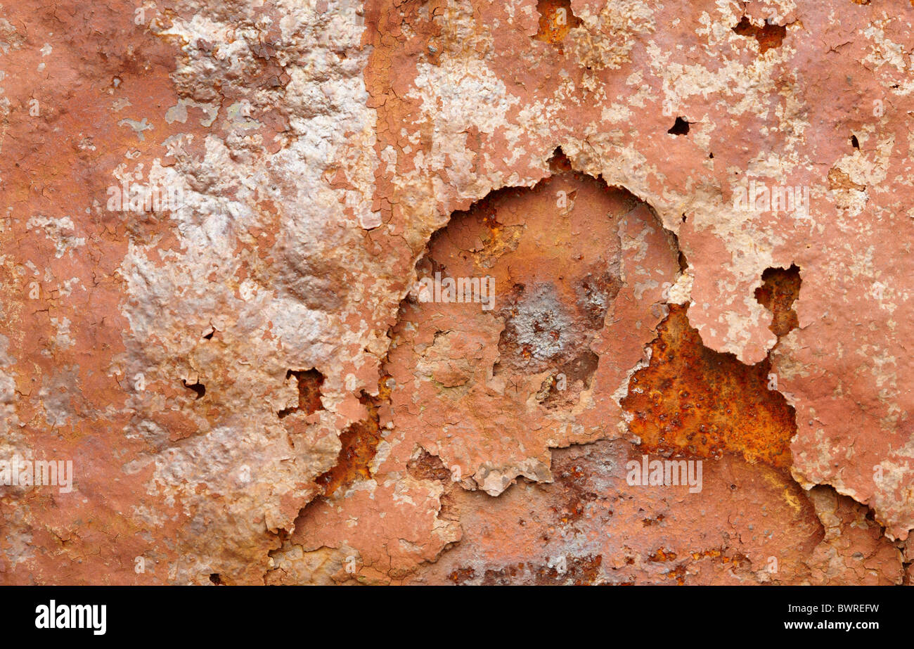 Mucha corrosión de la superficie de la placa de hierro Fotografía de stock  - Alamy