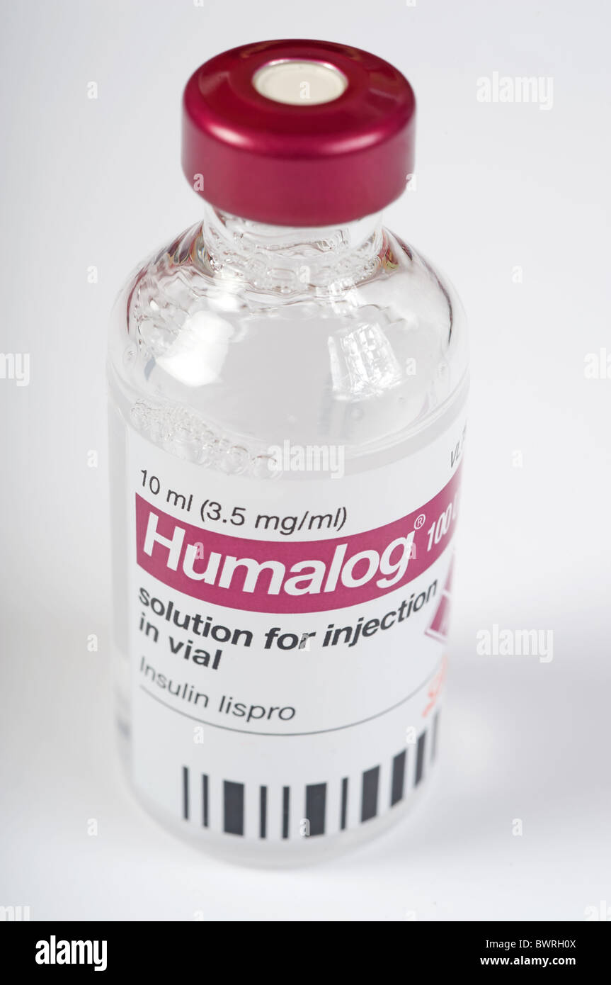 Humalog insulina lispro Foto de stock
