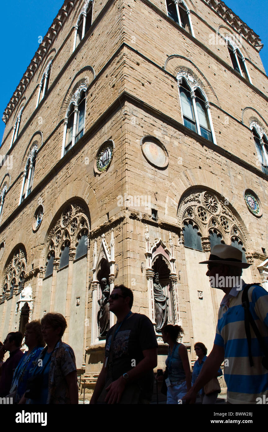 La iglesia de Orsanmichele, Firenze, Sitio del Patrimonio Mundial de la UNESCO, Toscana, Italia Foto de stock