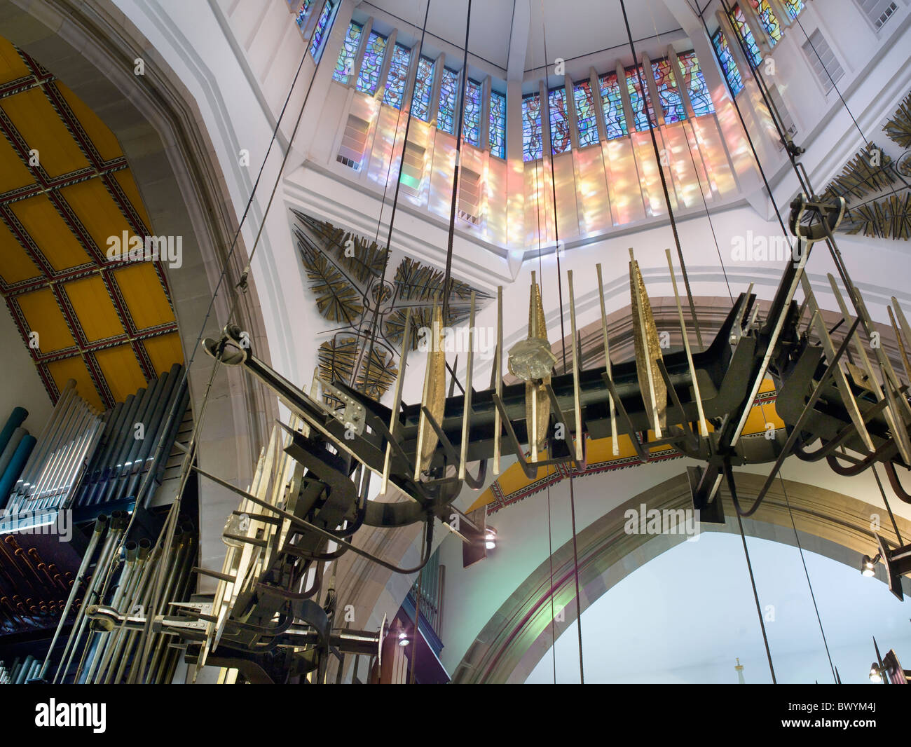 Interior de la corona de la Catedral de Blackburn Foto de stock