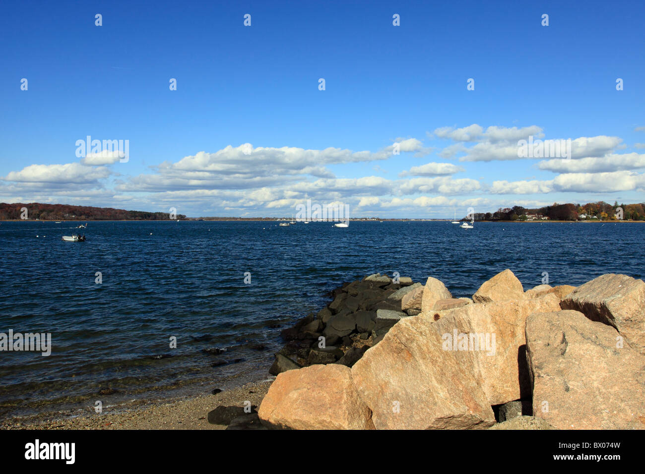Puerto de Oyster Bay, Long Island, NY Foto de stock