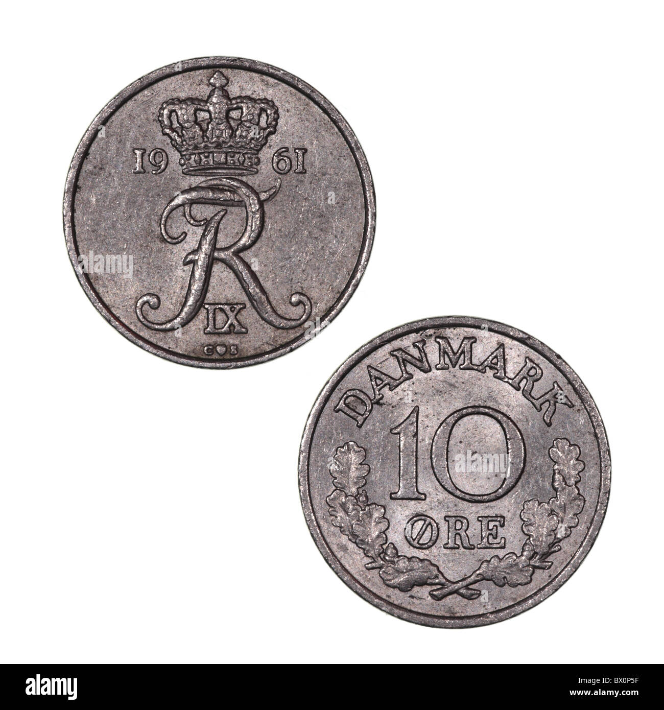 10 danés ás coin Foto de stock
