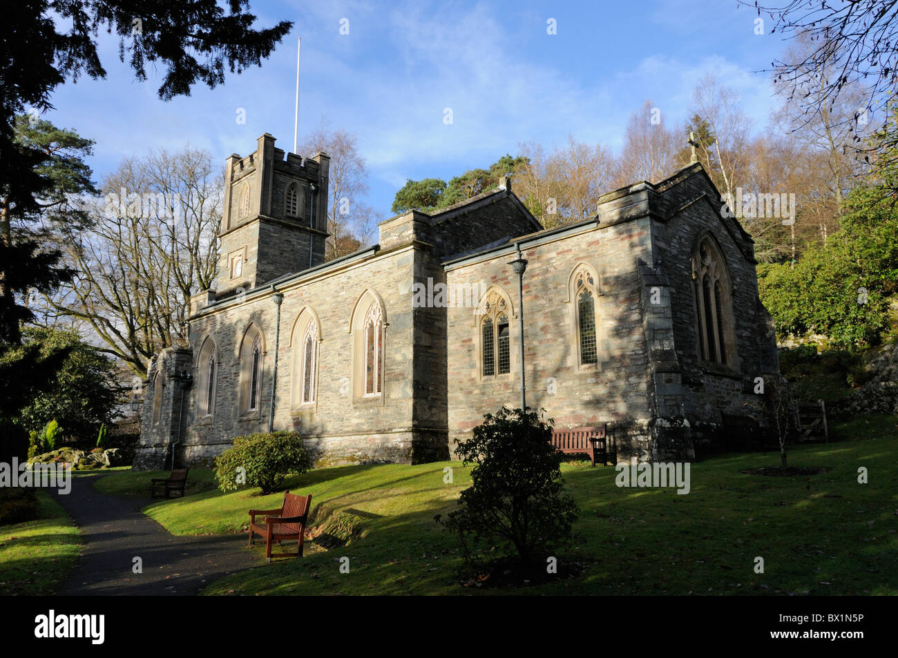 Iglesia parroquial de Santa María, Rydal, Lake District, Cumbria, Inglaterra, Reino Unido. Foto de stock