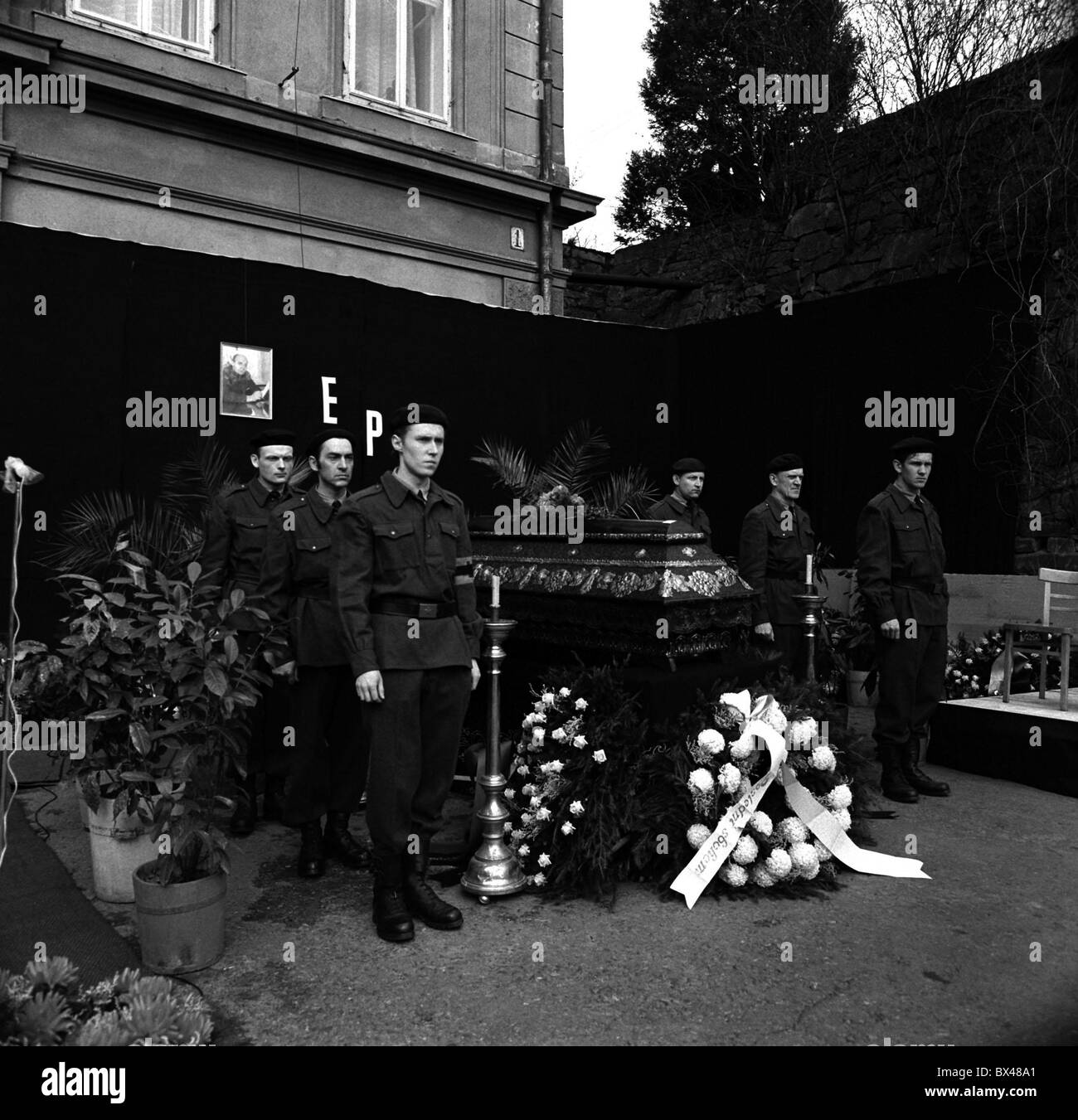 Evzen Plocek, funerarias, la autoinmolación Foto de stock