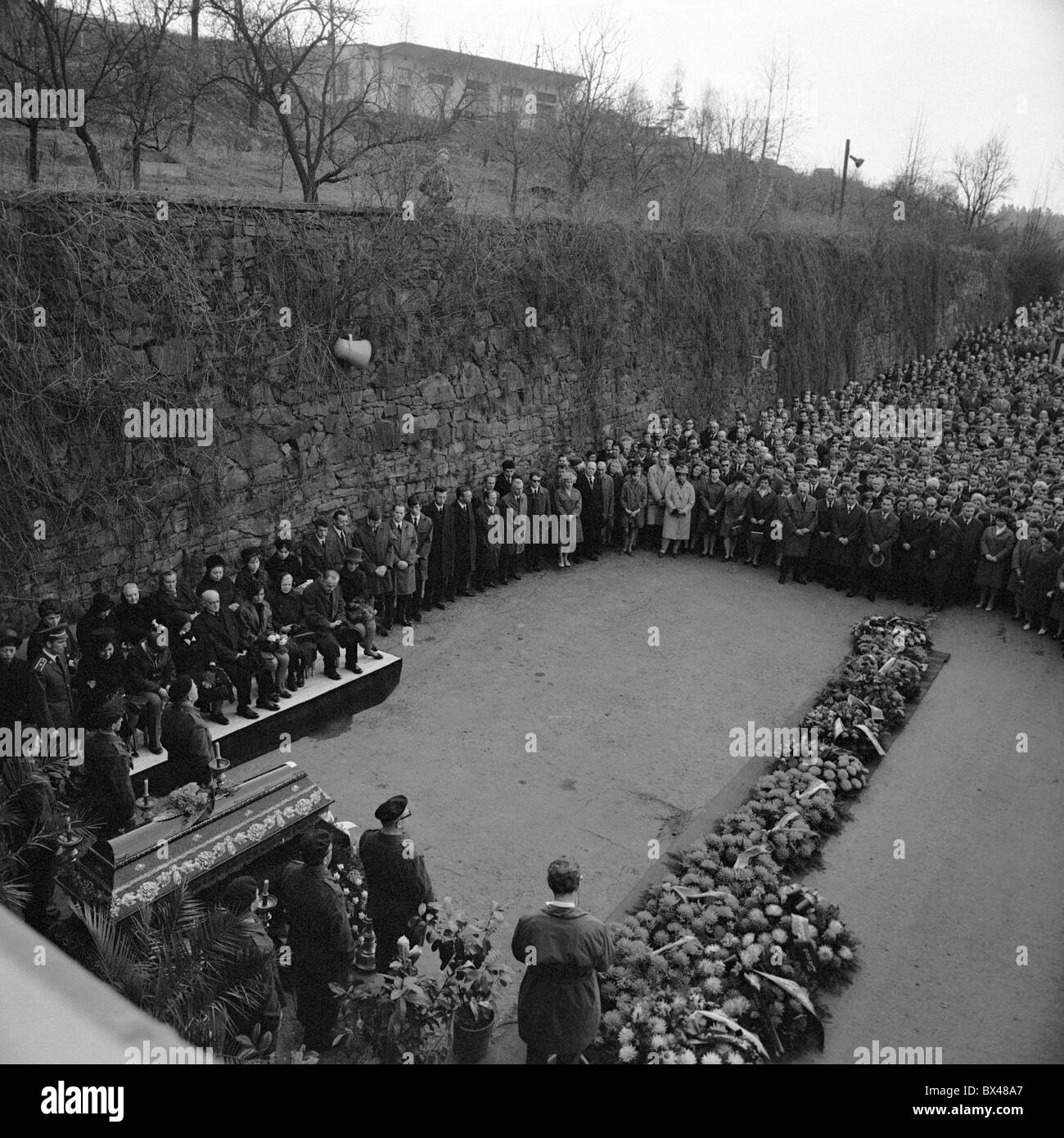 Evzen Plocek, funerarias, la autoinmolación Foto de stock