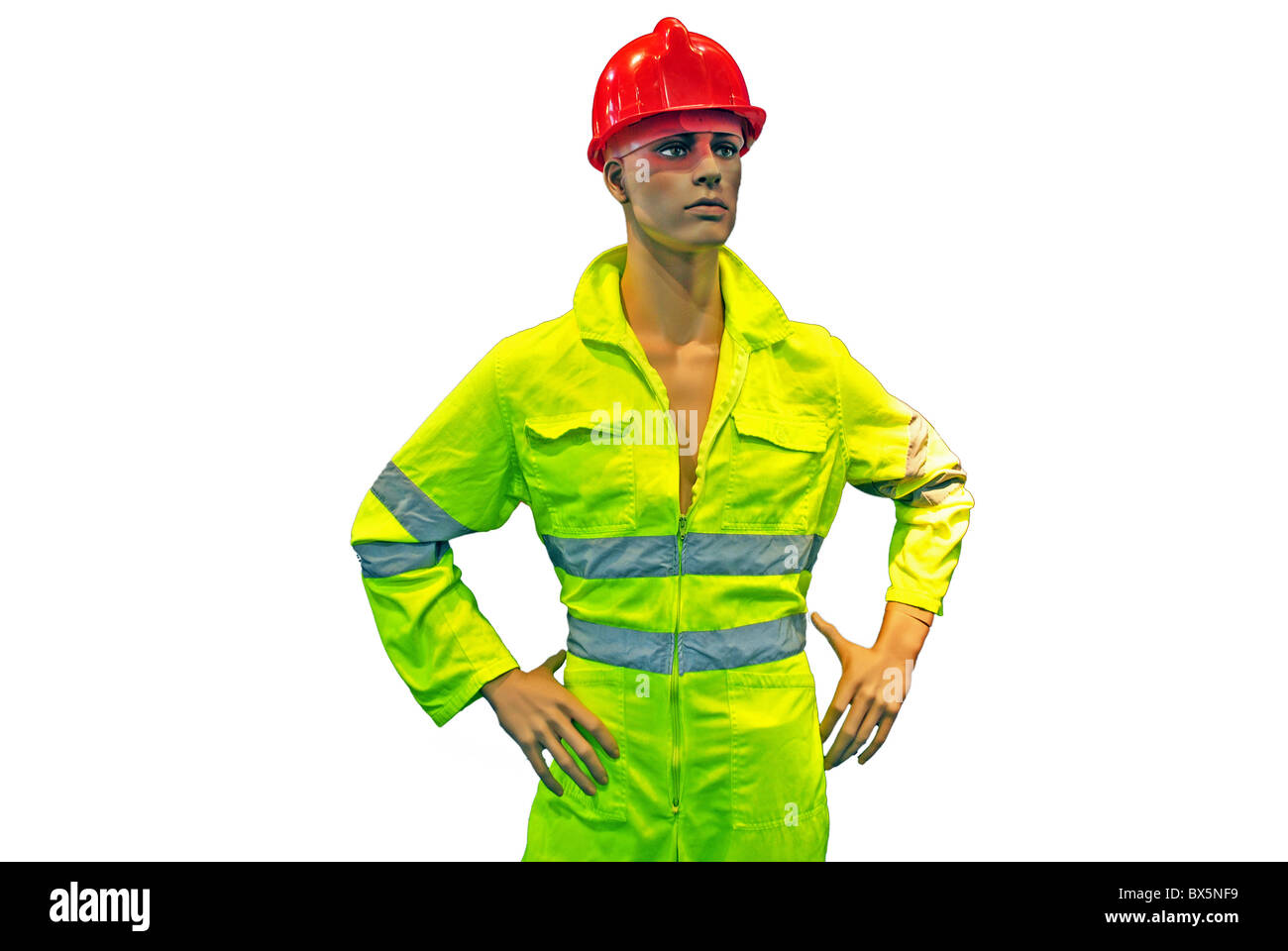 Maniqui amarillo para la seguridad vial de stock - Alamy