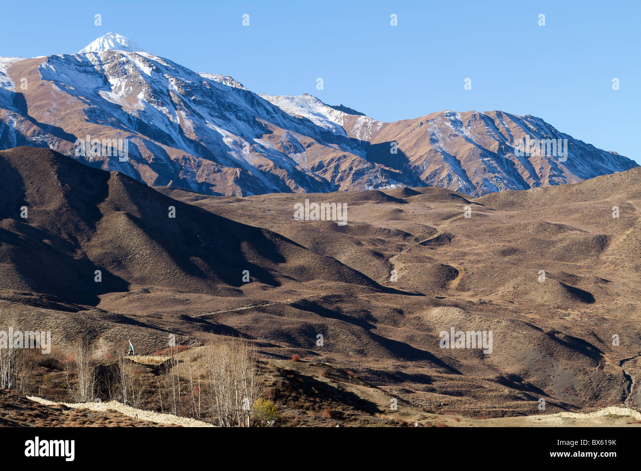 Hermoso paisaje de las montañas de Annapurna en Nepal Foto de stock