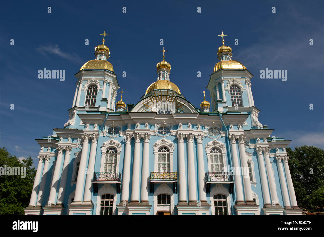 Iglesia de San Nicolás, San Petersburgo en Rusia Foto de stock
