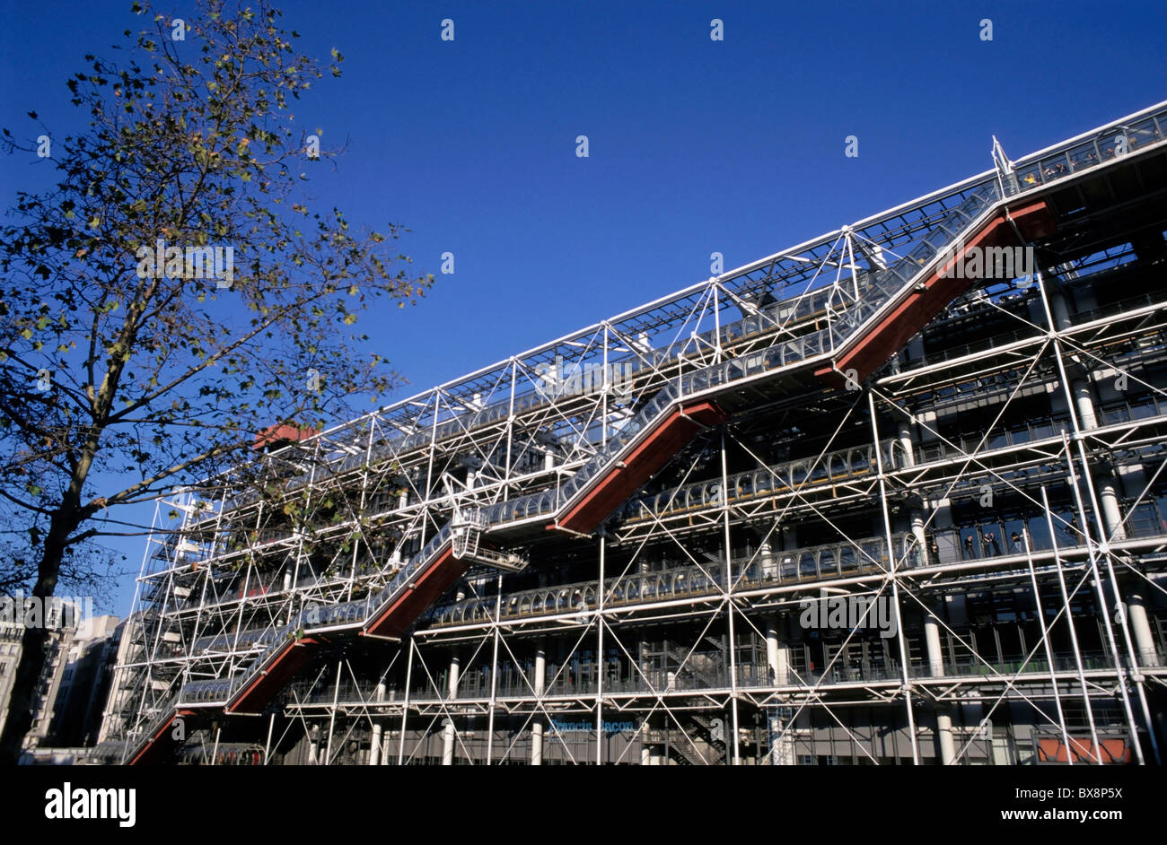 El Centro Georges Pompidou de París, Francia. Foto de stock