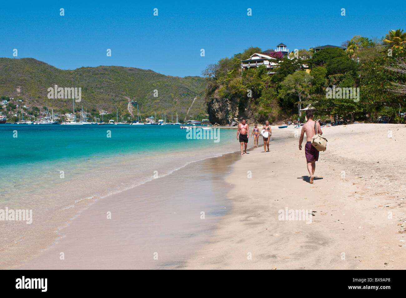Playa Princess Margaret, Bequia, San Vicente y las Granadinas. Foto de stock