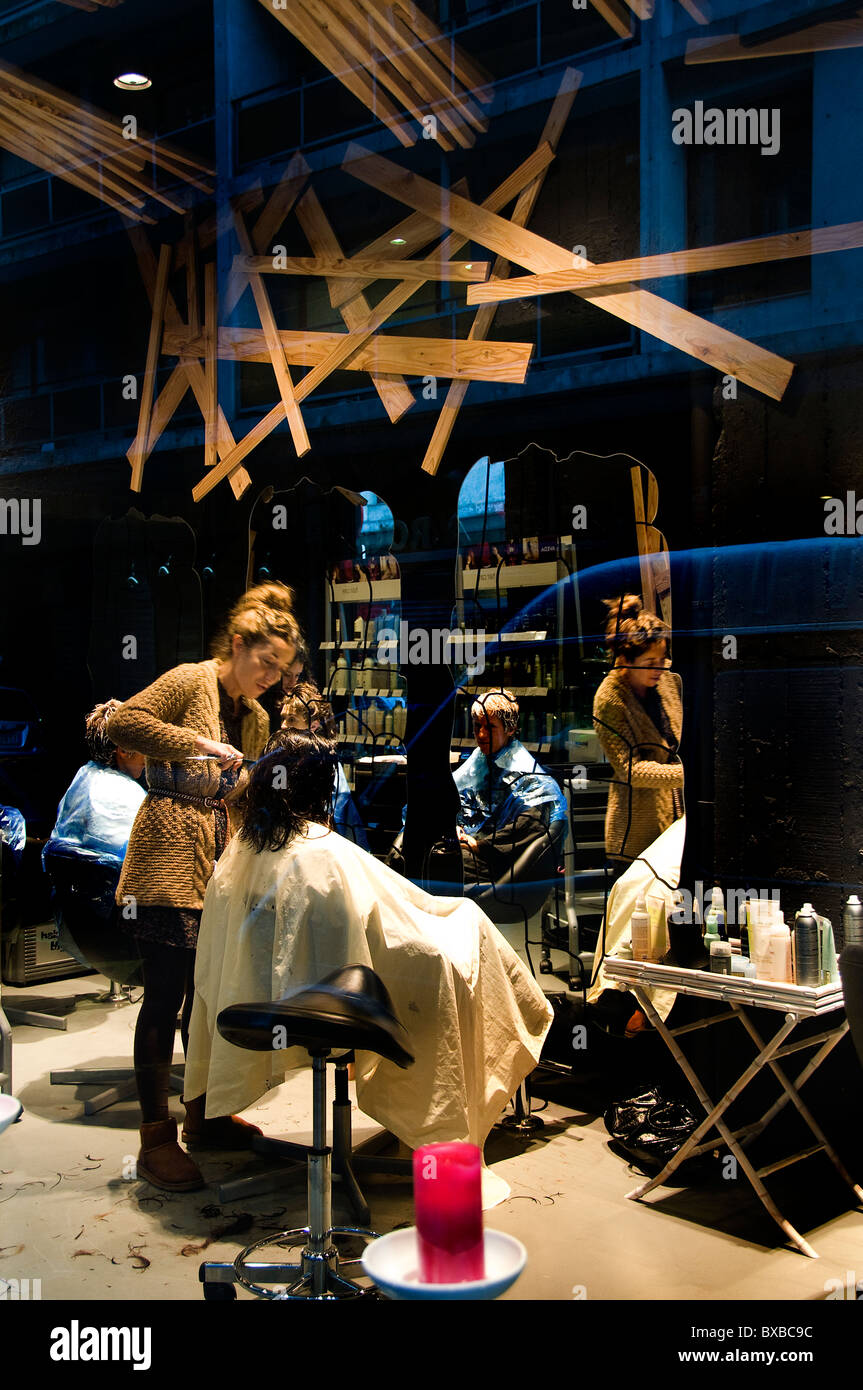 Bilbao España País Vasco Peluquería barbershop Foto de stock