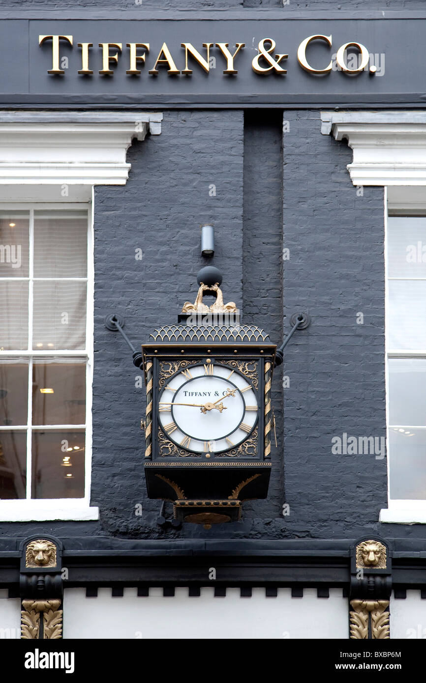 Tiffany tienda en Londres, Inglaterra, Reino Unido, Europa Foto de stock