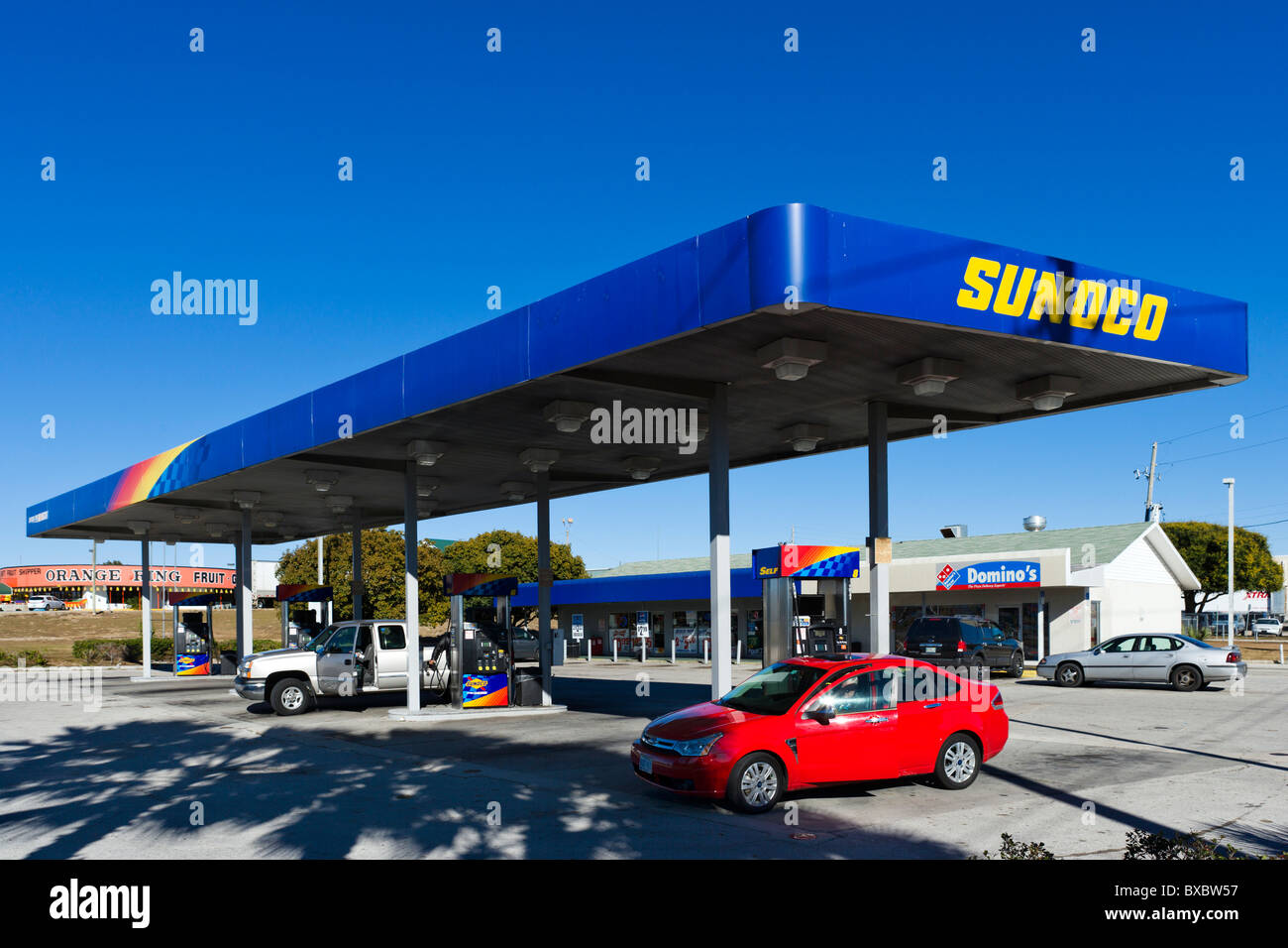 Sunoco gasolinera, Haines City, Florida, EE.UU. Foto de stock