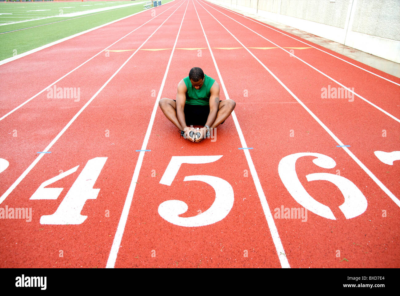 Atleta afroamericano Foto de stock