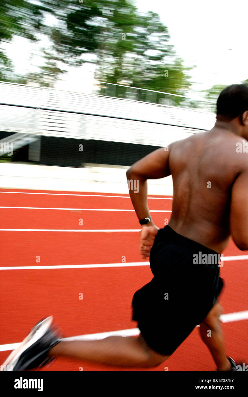 Atleta afroamericano Foto de stock