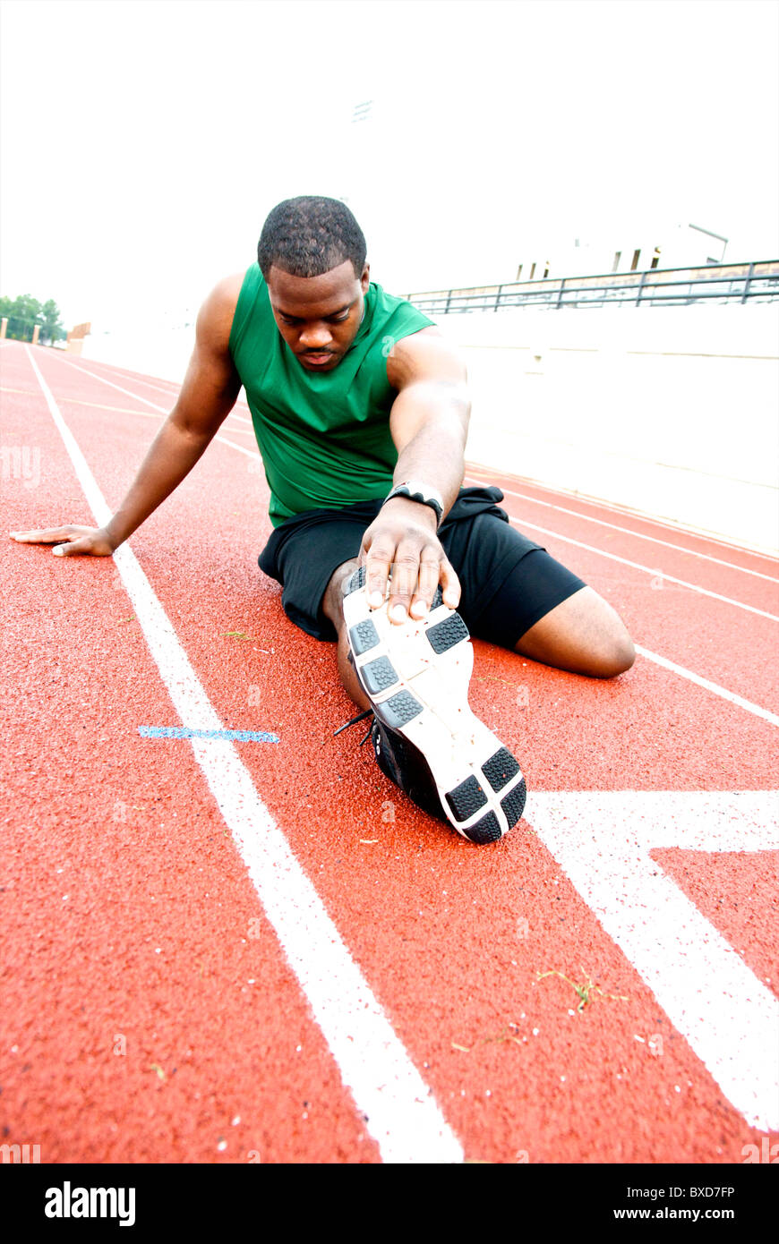 Atleta afroamericano Foto de stock