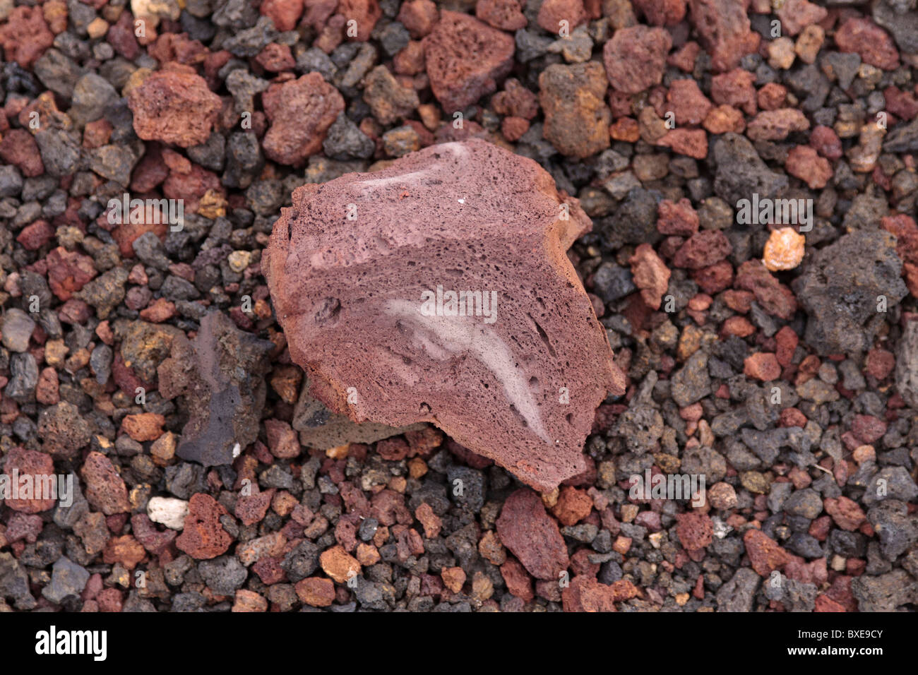 Rocas y piedras volcánicas en El Medano Tenerife Islas Canarias Foto de stock