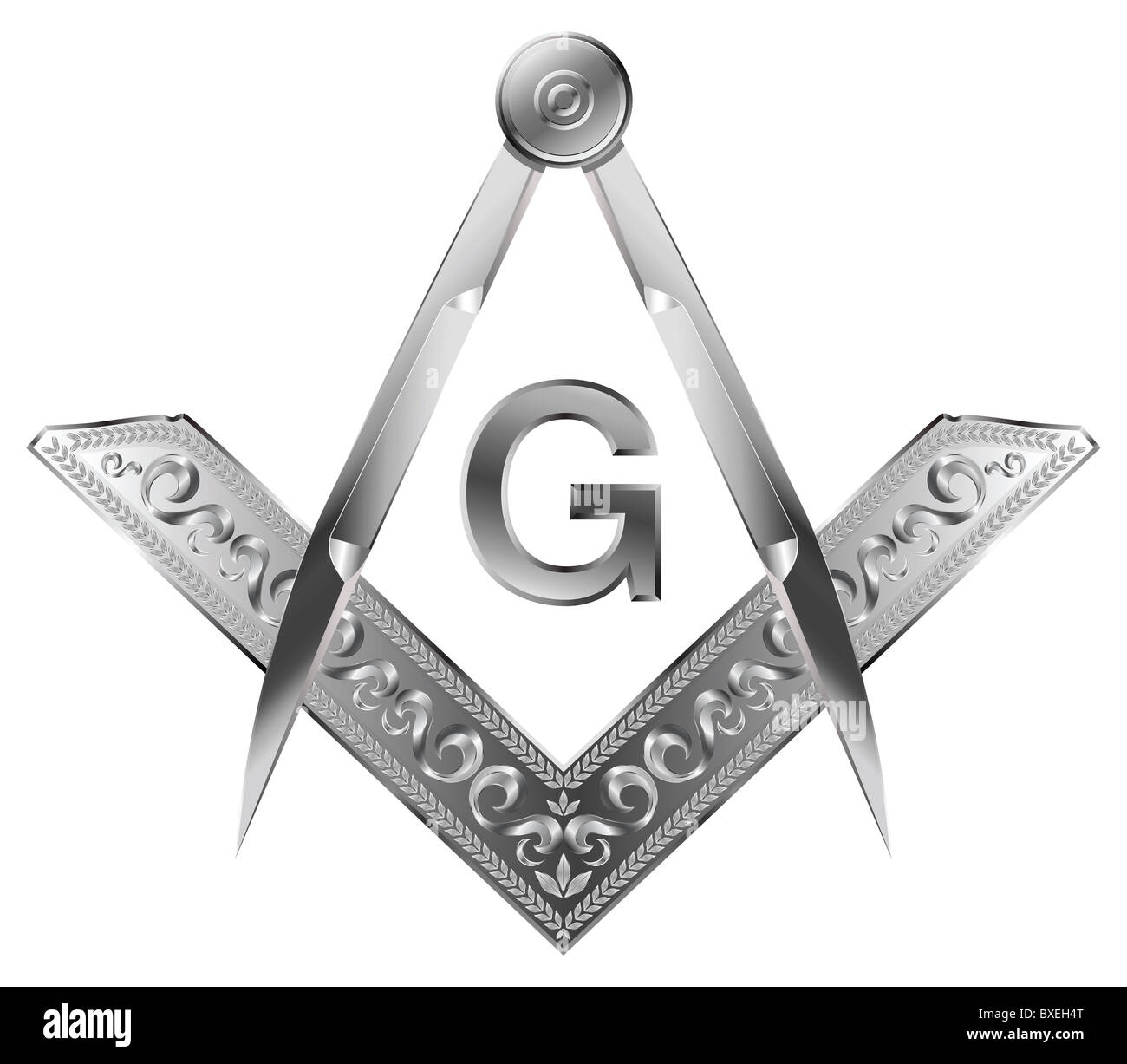 Masonic square and compasses Imágenes recortadas de stock Alamy