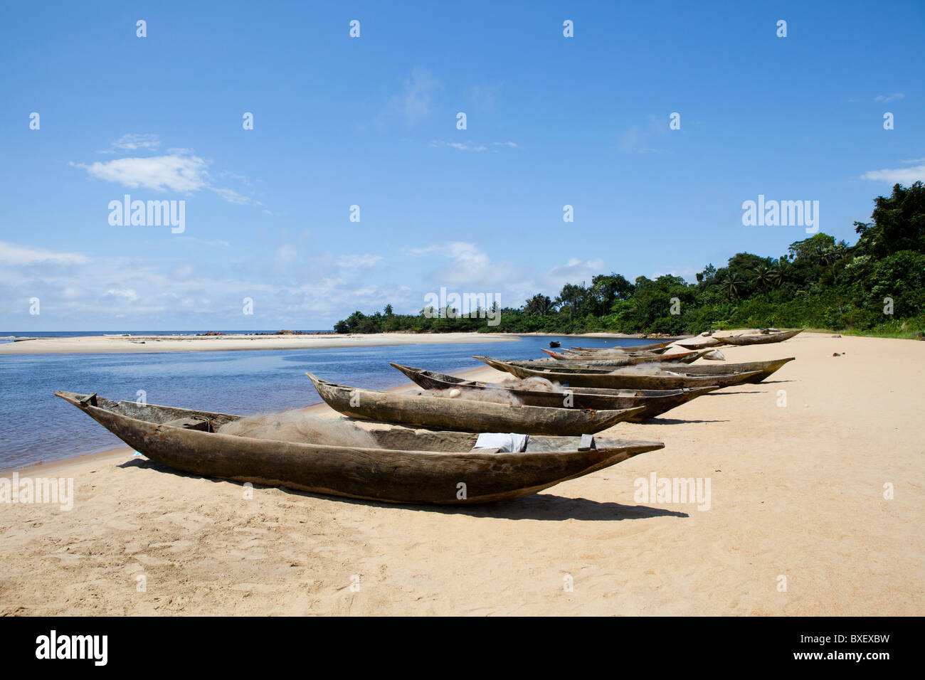 Playa, Kribi, Camerún Yaundé África Foto de stock