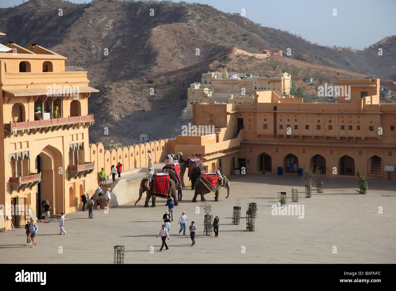 Fuerte Amber Palace, Jaipur, Rajasthan, India, Asia Foto de stock