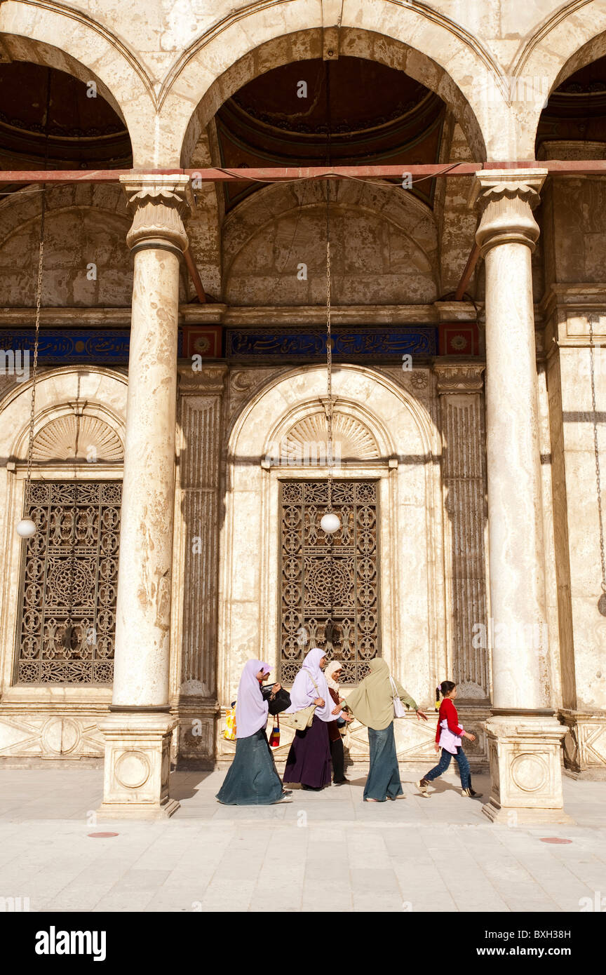 Egipto, El Cairo. La mezquita de Muhammad Ali Pasha o Mezquita de Alabastro en la Ciudadela de El Cairo. Foto de stock