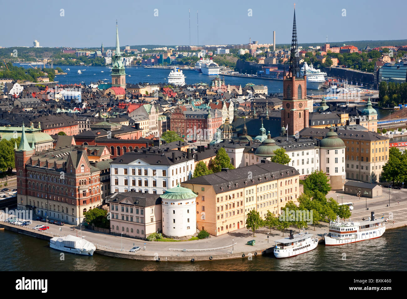 Vistas de Gamla Stan, Estocolmo, Suecia Foto de stock