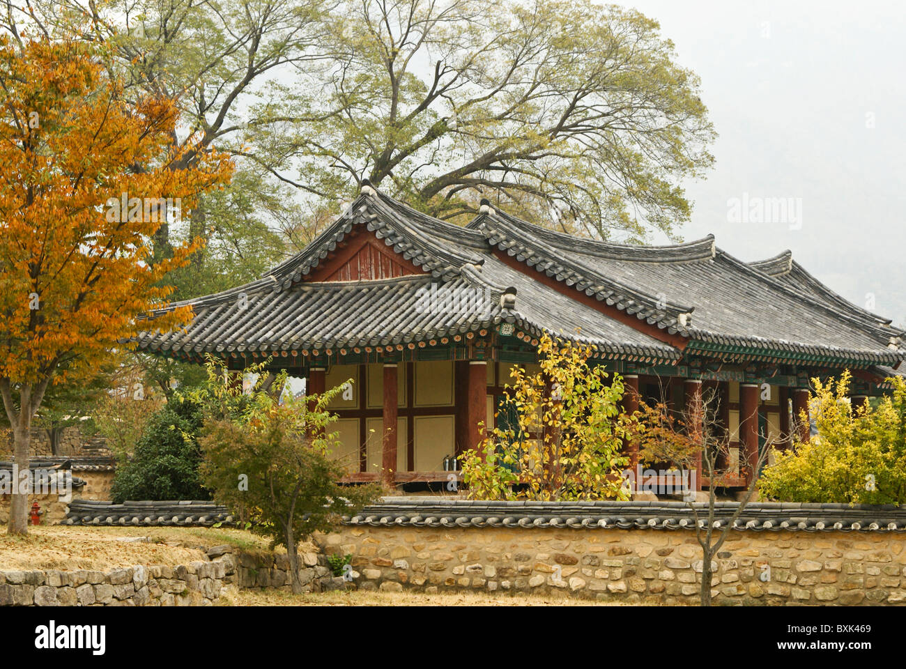 Casa en la Aldea Folclórica Naganeupseong, Corea del Sur Foto de stock