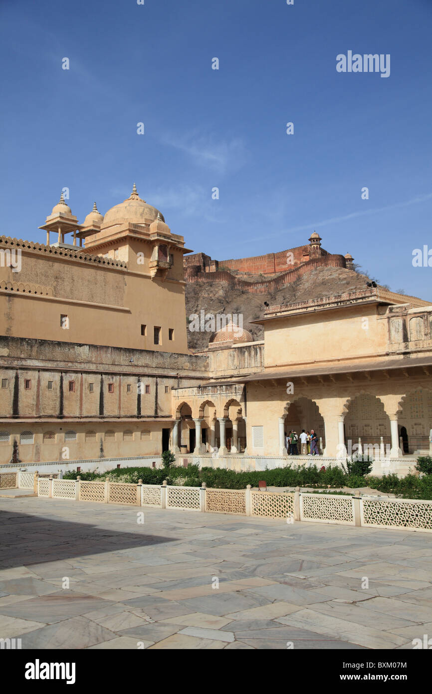 Fuerte Amber, palacio fortaleza Jaigarh, Jaipur, Rajasthan, India, Asia Foto de stock