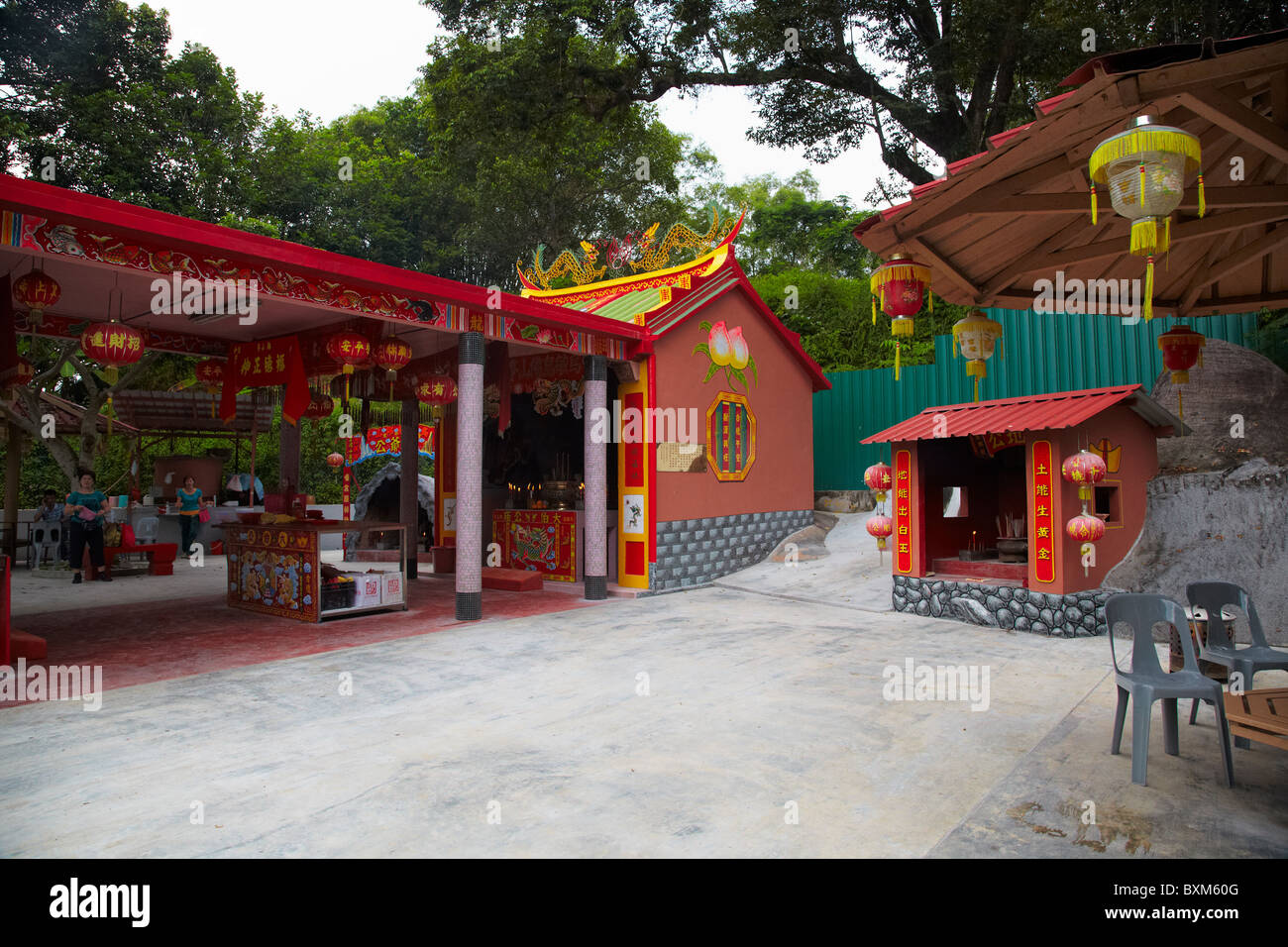Fo Shan Ting da Li Gong, Pulau Ubin templo, Singapur Foto de stock
