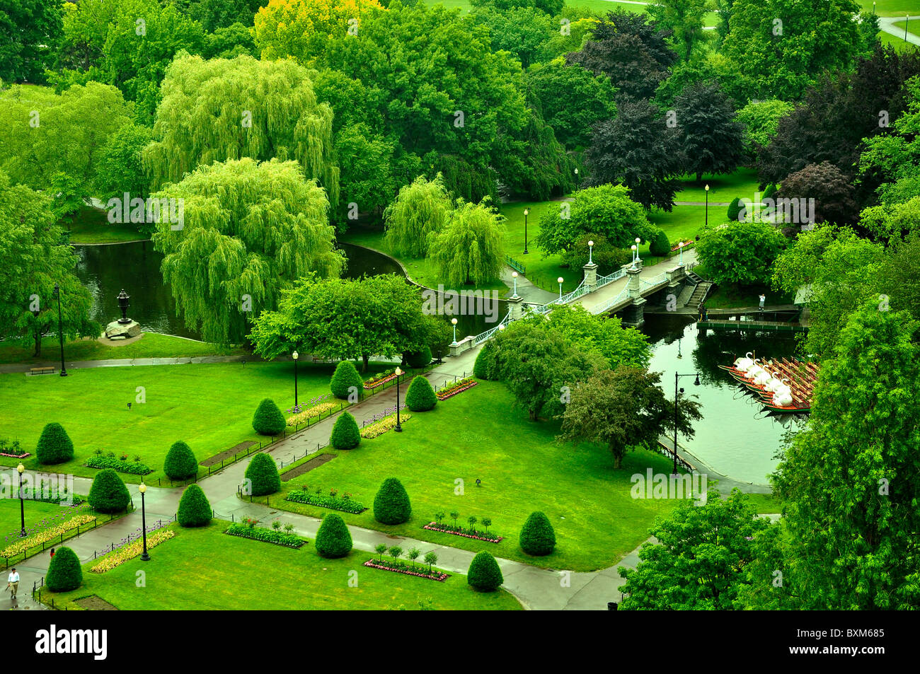 La Laguna Puente en Boston Public Garden. Foto de stock