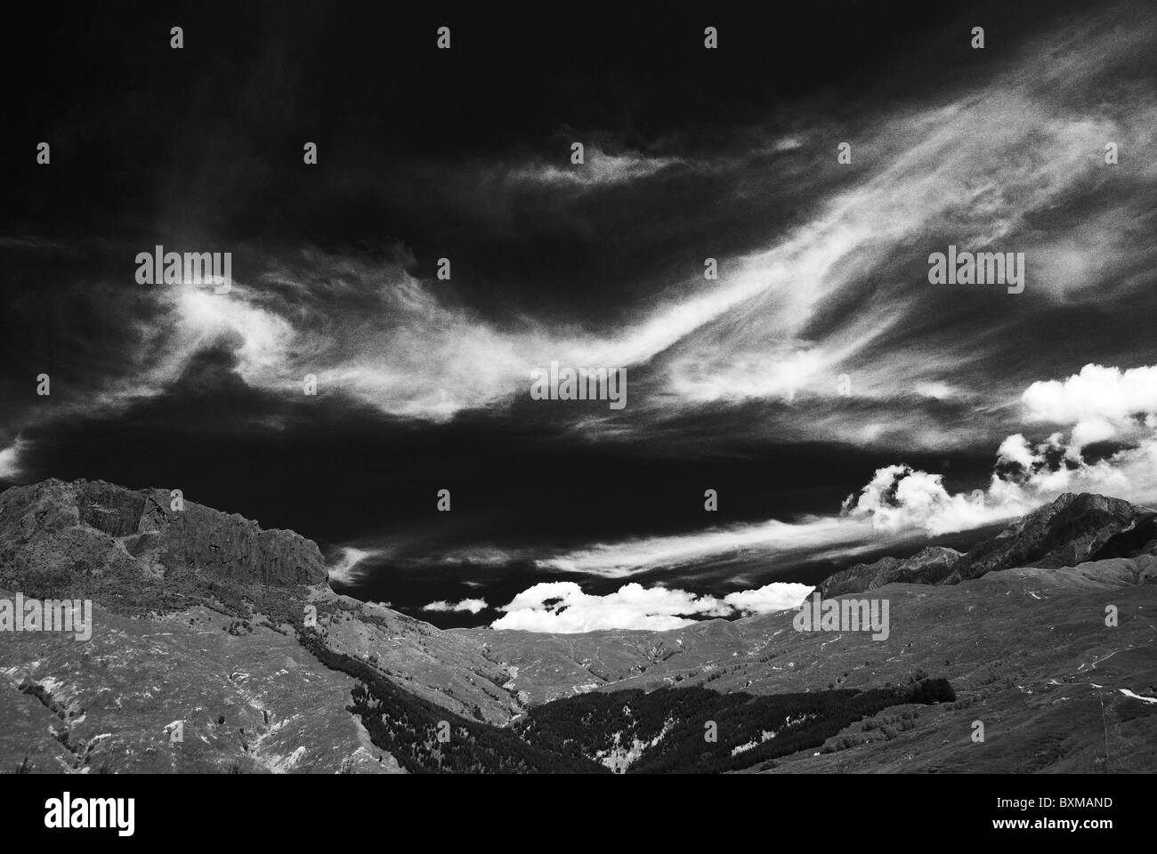 Las formaciones nubosas,East Cape,Nueva Zelanda Foto de stock
