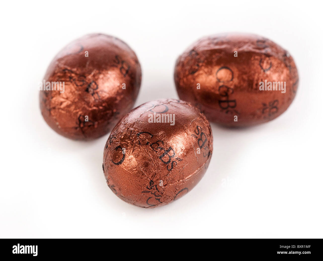 Huevos de pascua de chocolate Foto de stock