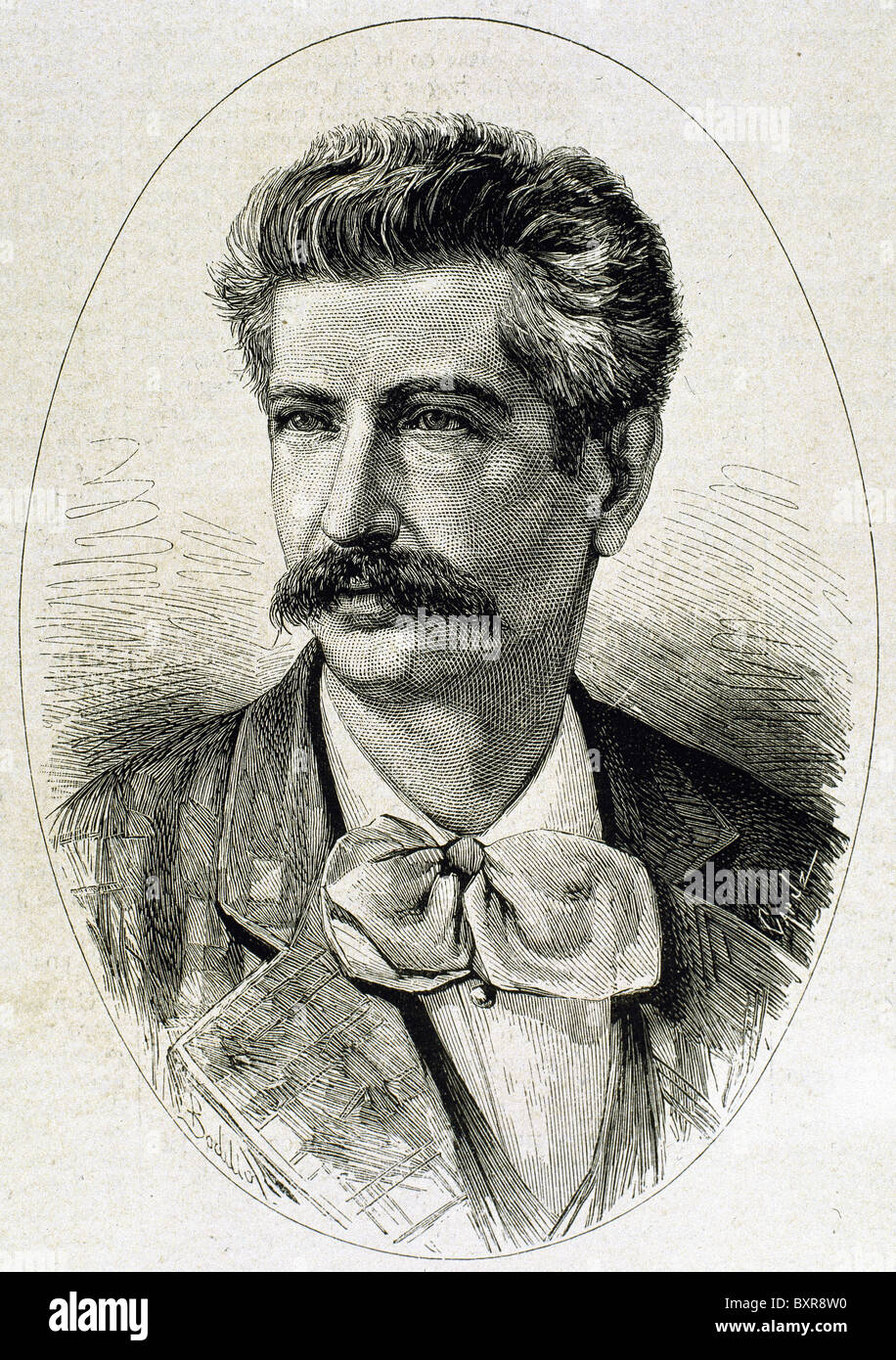 Antonio Fernández Grilo (1845-1906). Poeta español. Miembro de la Real Academia Española. Foto de stock