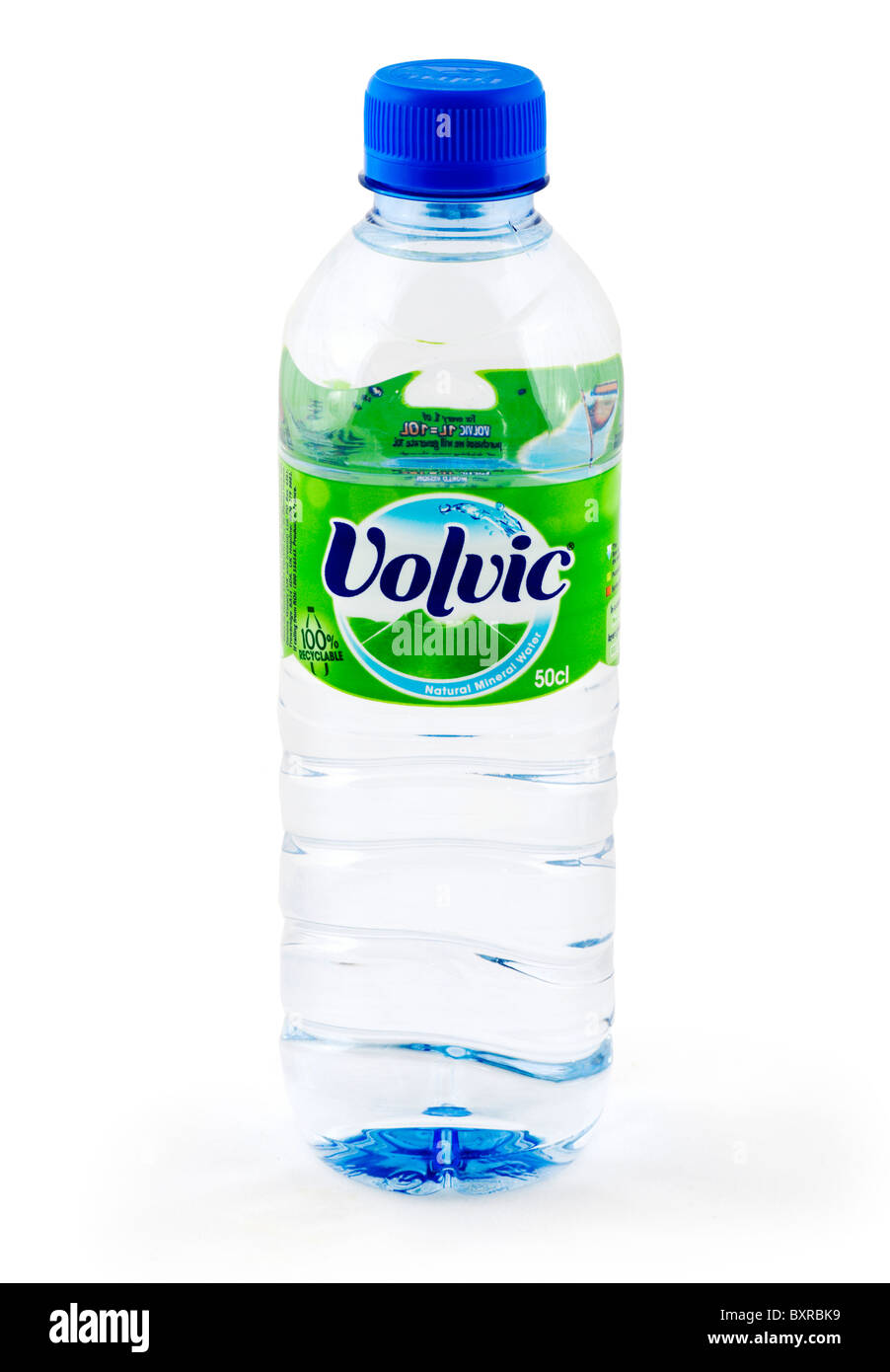 Botella de agua mineral natural Volvic, REINO UNIDO Foto de stock
