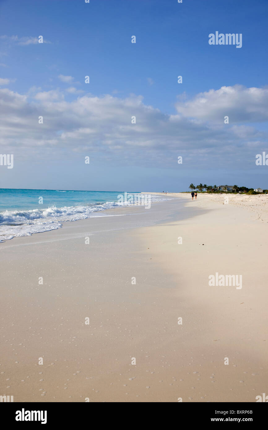 Islas Turcas y Caicos, en Providenciales, Grace Bay, Playa Foto de stock