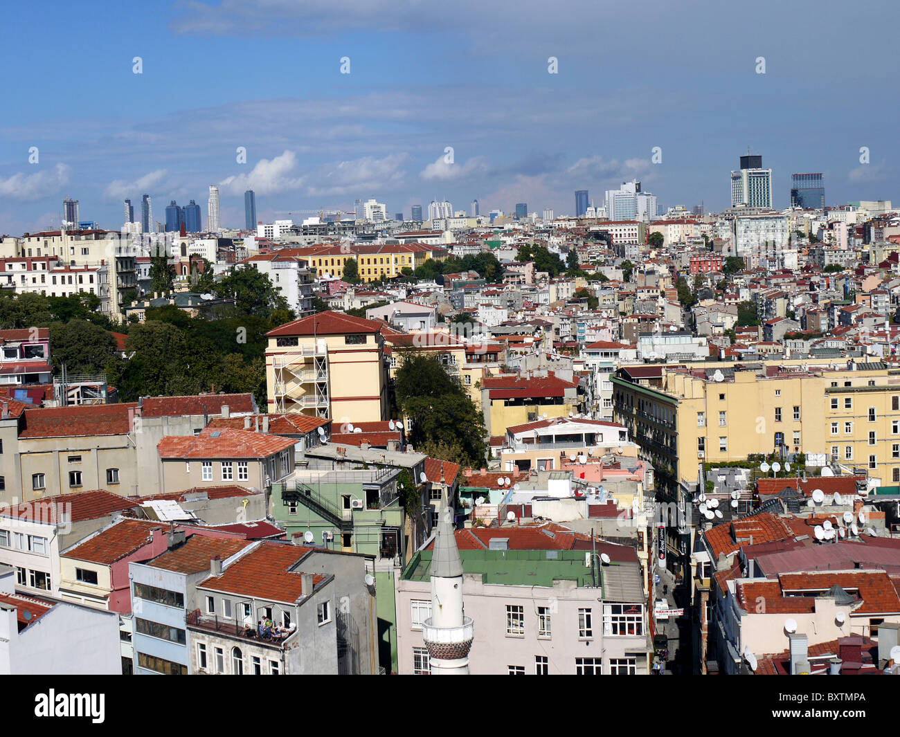 Vista desde la torre de Galata, Estambul Foto de stock