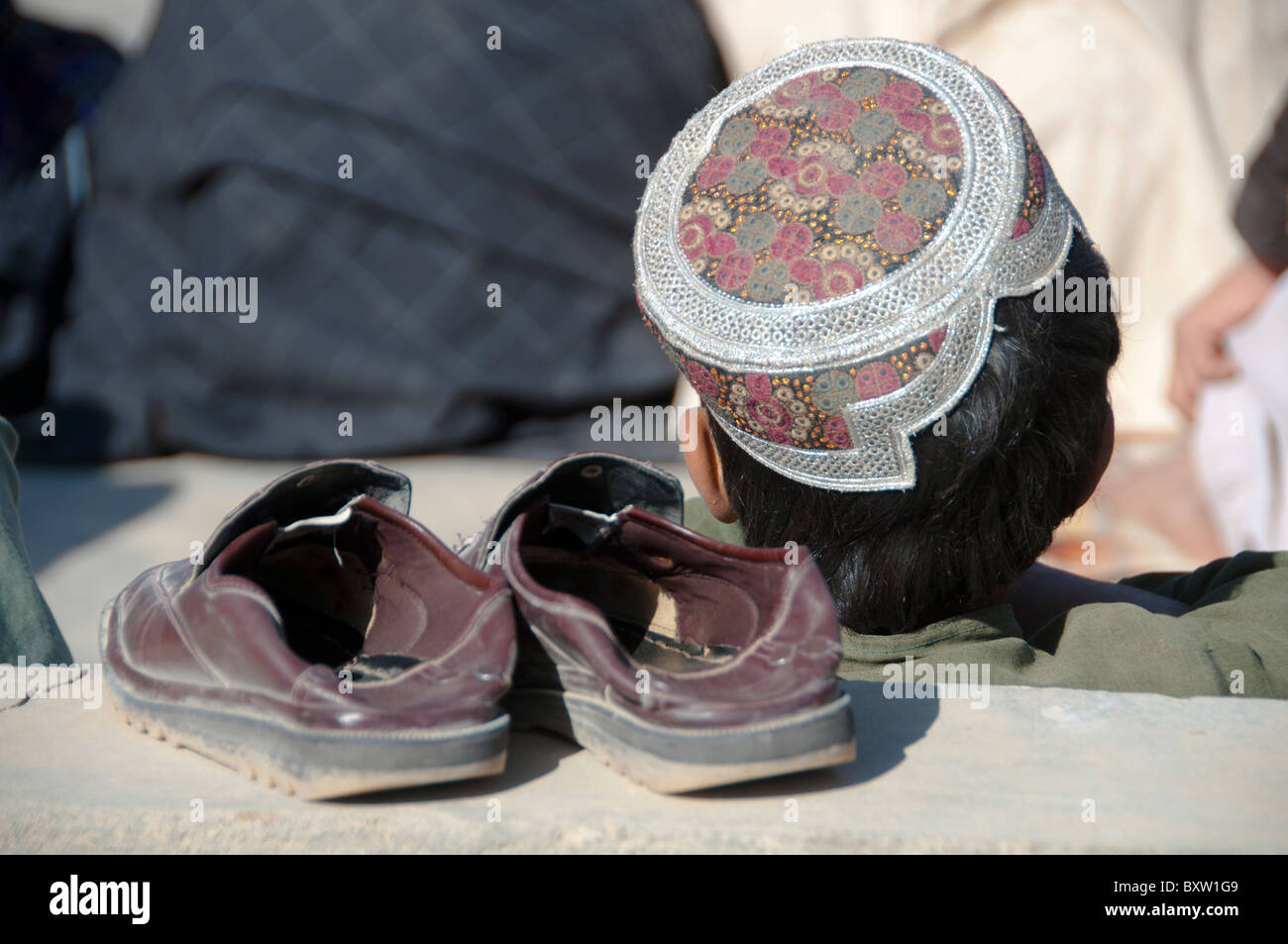Zapatos en la provincia de Helmand Afganistán Foto de stock