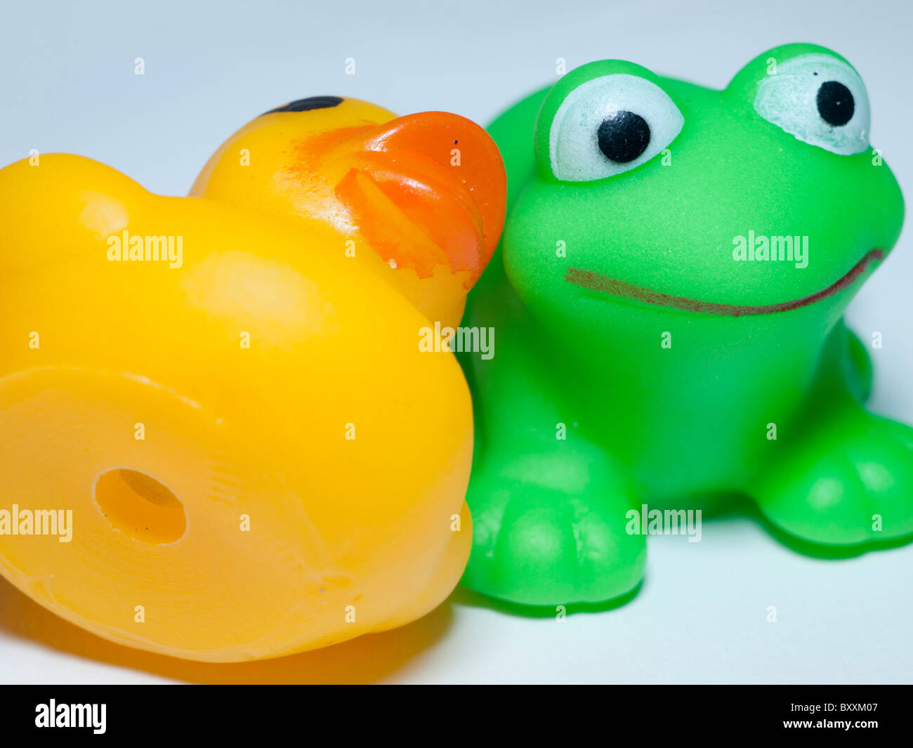 Tóxicos juguetes de goma, pato rana y están hechas de PVC y que contiene  algunos productos químicos Fotografía de stock - Alamy