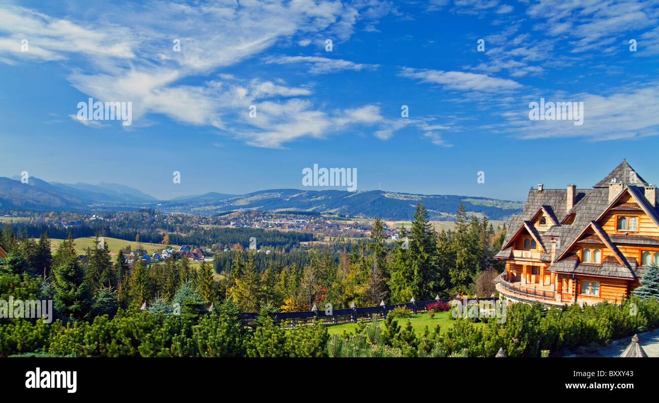Panorama de Zakopane, Polonia Foto de stock